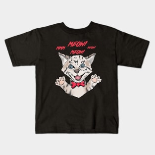 Kitty Cat Meows Kids T-Shirt
